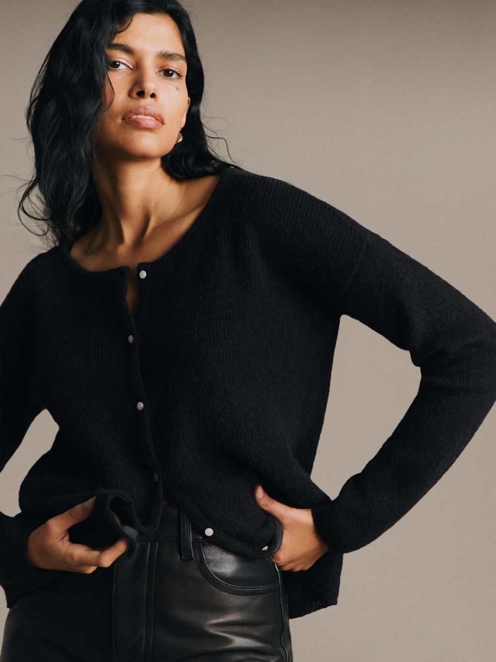 Sezane Gaspard Cardigan Black - Size XS